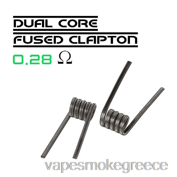 Vape Greece Wotofo Comp Wire - προκατασκευασμένα πηνία 0,28ohm διπλού πυρήνα λιωμένο Clapton - συσκευασία των 10